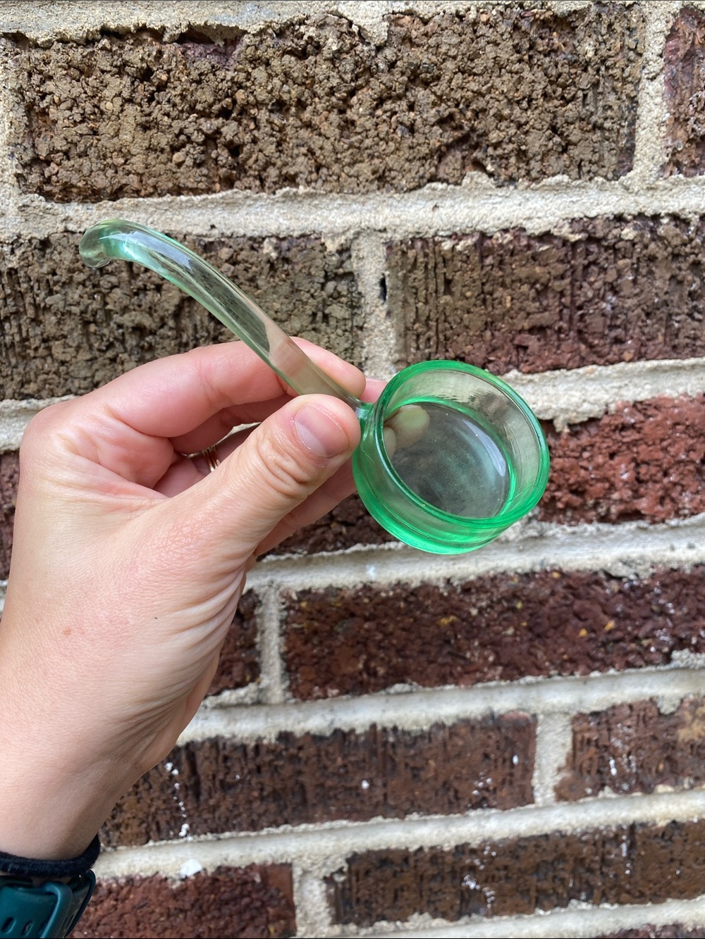 Green Uranium Glass Mayo Ladle 👽